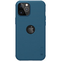 Пластиковый чехол с подставкой Nillkin Super Frosted Shield Pro Синий для Apple iPhone 12