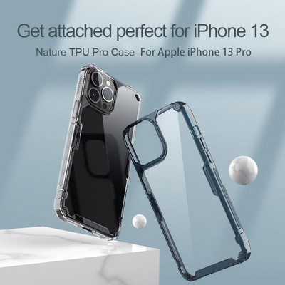 Силиконовый чехол Nillkin Nature TPU Pro Case Прозрачный для Apple iPhone 13 Pro - фото 7 - id-p170165776