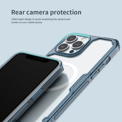 Силиконовый чехол Nillkin Nature TPU Pro Magnetic Case Прозрачный для Apple iPhone 13 Pro - фото 6 - id-p170165781