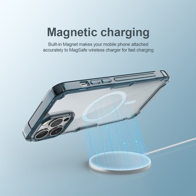 Силиконовый чехол Nillkin Nature TPU Pro Magnetic Case Прозрачный для Apple iPhone 13 Pro - фото 7 - id-p170165781