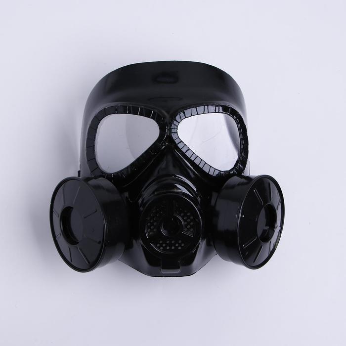 Карнавальная маска "Противогаз", цвет чёрный - фото 1 - id-p169909952