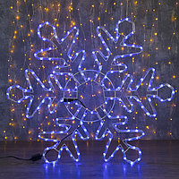 Фигура из дюралайта "Снежинка" 80х80 см, 192/32 LED, мерцание, 220V, СИНИЙ-БЕЛЫЙ