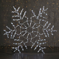 Фигура из дюралайта "Снежинка" 85х85 см, 264/44 LED, мерцание, 220V, БЕЛЫЙ-СИНИЙ