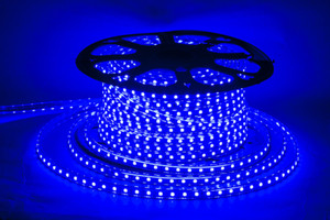 Светодиодная лента 60 LED/м, 220V. Синяя - фото 1 - id-p170169018
