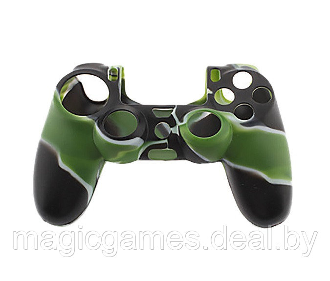 Защитный силиконовый чехол Черно-зеленый для Геймпада PS4 - фото 1 - id-p170166985