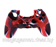 Защитный силиконовый чехол Черно-красный для Геймпада PS4