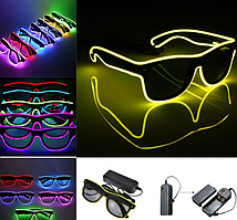 Очки для вечеринок с подсветкой PATYBOOM (три режима подсветки)