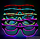 Очки для вечеринок с подсветкой PATYBOOM (три режима подсветки) Фиолетовые, фото 3