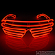 Светодиодные очки EL Wire для вечеринок с подсветкой (три режима подсветки) Оранжевые, фото 6