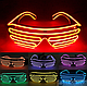 Светодиодные очки EL Wire для вечеринок с подсветкой (три режима подсветки) Желтые, фото 9