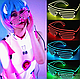 Светодиодные очки EL Wire для вечеринок с подсветкой (три режима подсветки) Синие, фото 2