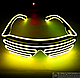 Светодиодные очки EL Wire для вечеринок с подсветкой (три режима подсветки) Красные, фото 3