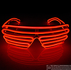 Светодиодные очки EL Wire для вечеринок с подсветкой (три режима подсветки) Желтые, фото 6