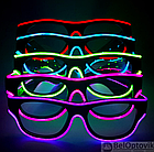 Очки для вечеринок с подсветкой PATYBOOM (три режима подсветки) Синие, фото 3