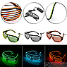 Светодиодные очки EL Wire для вечеринок с подсветкой (три режима подсветки) Белые, фото 10