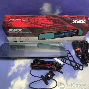 (Оригинал Корея) Зеркало - видеорегистратор XPX ZX829 (в  комплекте с  двумя камерами дорогазадний вид,