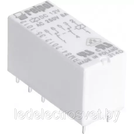 Реле RM85-5021-25-1005, 1NO, 16A(250VAC/24VDC)/80A(20ms), AgSnO2, для печатных плат и цоколя, 5VDC, IP40 - фото 1 - id-p170051511