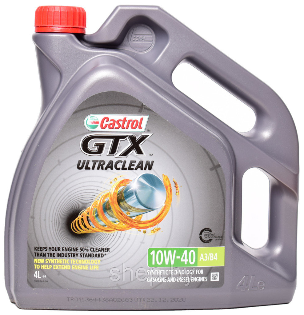 Моторное масло Castrol GTX Ultraclean 10W40 A3/B4 4L - фото 1 - id-p170186683