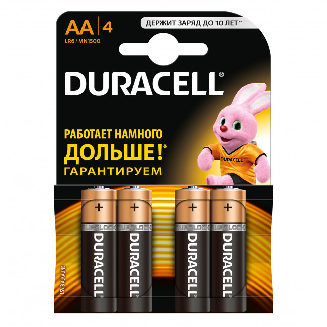 Батарейки DURACELL AA 4 шт - фото 3 - id-p170191716
