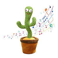 Танцующий кактус повторяшка музыкальная USB плюшевая говорящая и поющая игрушка