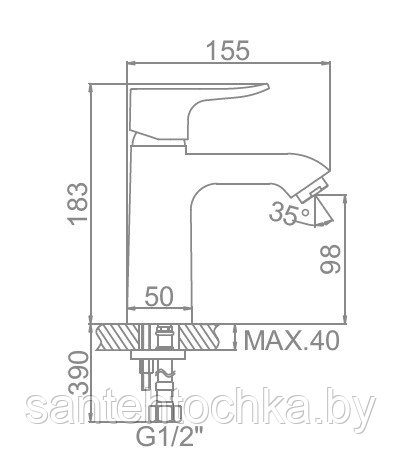 Смеситель для умывальника Ledeme L1034 - фото 4 - id-p170192813