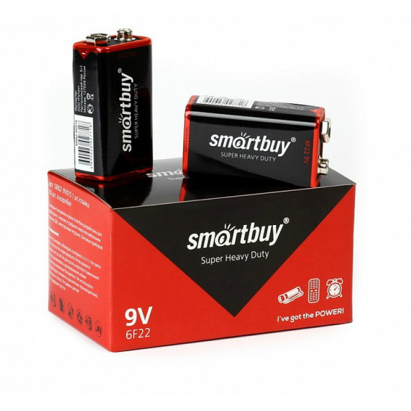 Батарейка солевая крона Smartbuy 6F22 9V - фото 3 - id-p170197260