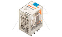 Реле RKE4CO024LT, 4CO, 5A(250VAC/30VDC), 24VDC, LED, мех. инд., тест-кнопка