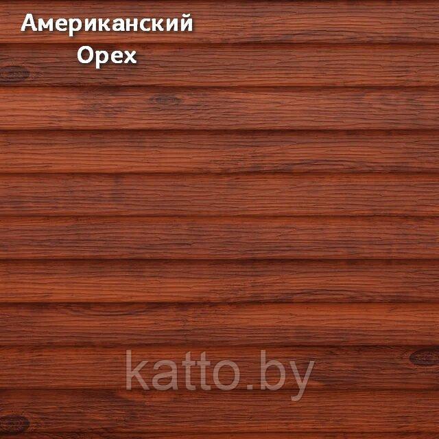 Металлический сайдинг Скандинавский узкий двойной, Printech Американский орех - фото 1 - id-p170201779