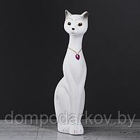Копилка "Кошка Мурка", покрытие флок, белая, 28 см, микс, фото 5