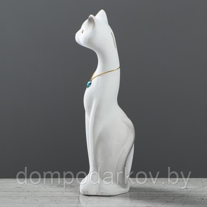 Копилка "Кошка Мурка", покрытие флок, белая, 28 см, микс - фото 3 - id-p170201993