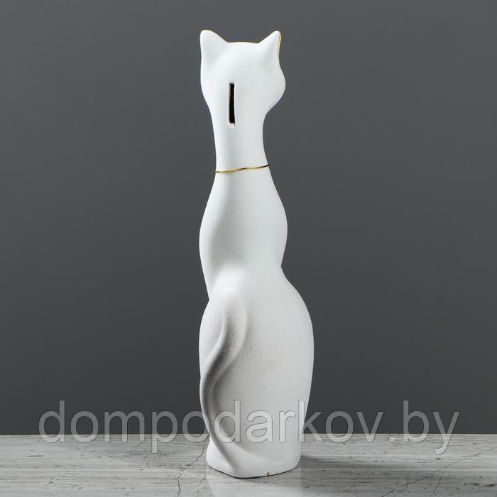 Копилка "Кошка Мурка", покрытие флок, белая, 28 см, микс - фото 4 - id-p170201993