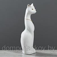 Копилка "Кошка Мурка", покрытие флок, белая, 28 см, микс, фото 2