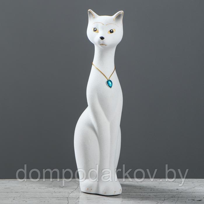 Копилка "Кошка Мурка", покрытие флок, белая, 28 см, микс