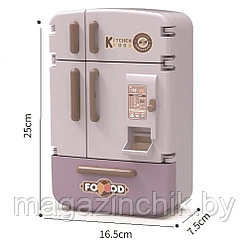 Холодильник детский, 17 элементов, 25 см, бежевый, фиолетовый, 2093-1-2