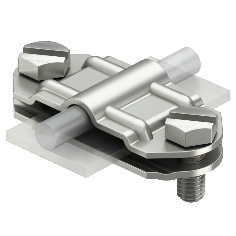 Клемма 233 A VA для параллельного соединения проводника Ø8-10мм и полосы max FL40, нерж. сталь OBO BETTERMANN