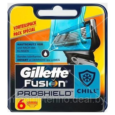 Сменные кассеты для бритья Gillette Fusion ProShield Chill 6 шт. - фото 1 - id-p170205842