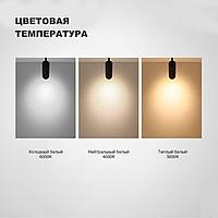 358740 PORT NT21 099 белый Трехфазный трековый светодиодный светильник с переключ. цв.температуры IP20 LED