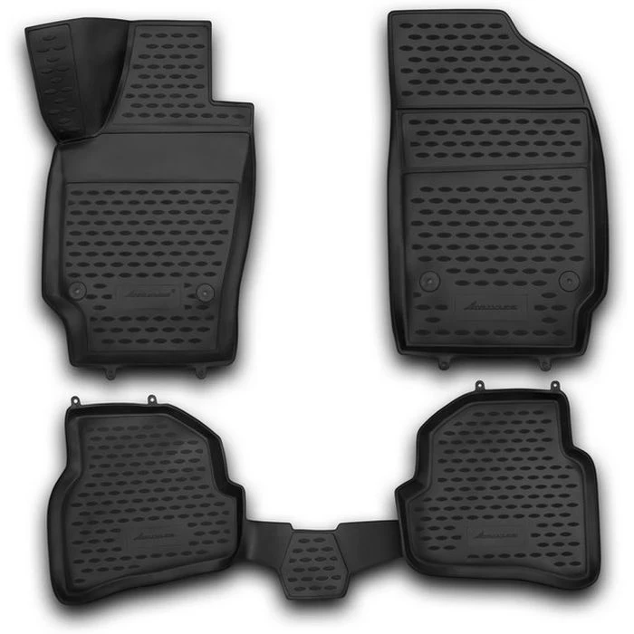 Коврики Standard, 3D в салон VW Polo V хб., 4 шт. (полиуретан, чёрные)