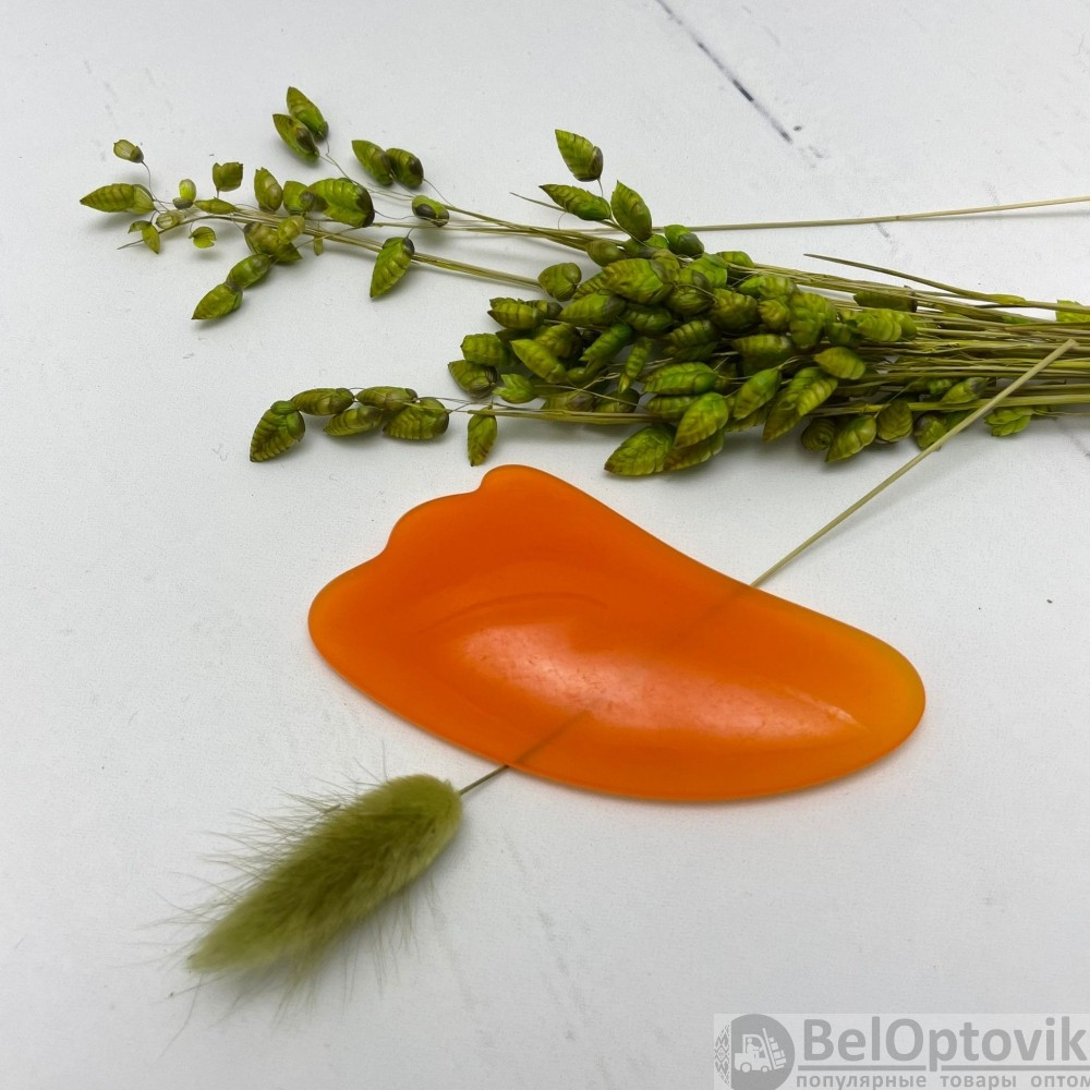 Массажёр гуаша Скребок, 9,5 5,5 см, цвет оранжевый - фото 4 - id-p170211099