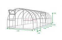 Каркас для теплицы Садовод Агро-40 СТ, 20х40 - 4м (без поликарбоната)