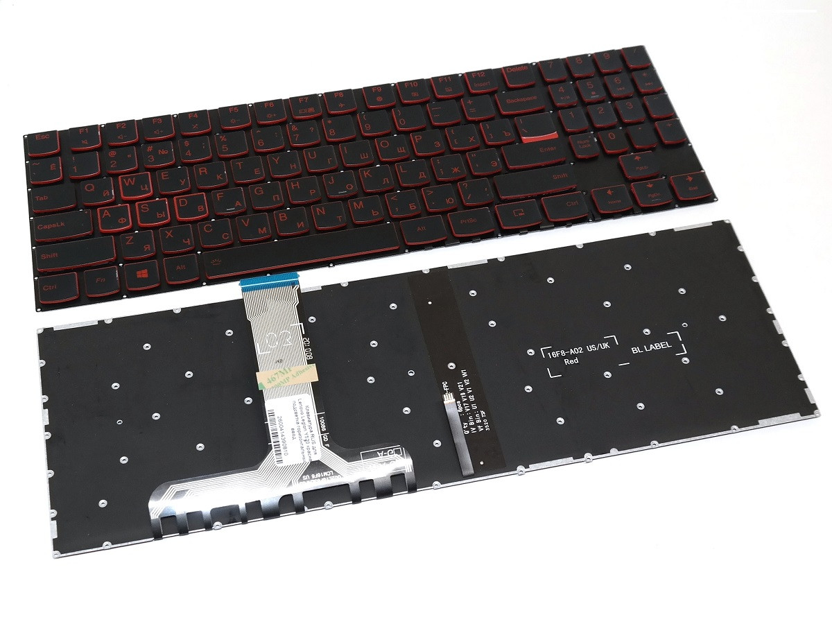 Клавиатура для ноутбука Lenovo Legion Y530 Y530-15ICH Y540 Y540-15ICH с подсветкой красной - фото 1 - id-p160652723