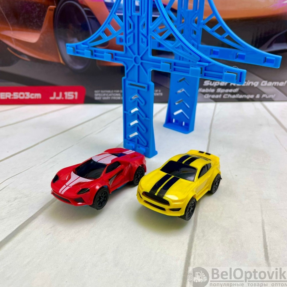 Трек гоночный Slot Racing Управлением джойстиком, 68 элементов, 266 см 2 машинки - фото 8 - id-p170213053