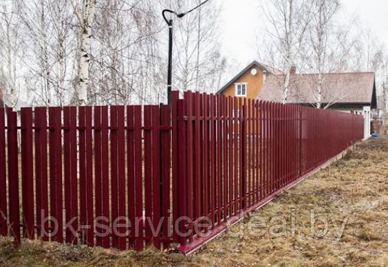 Штакетник металлический Grand Line (Гранд Лайн) П/М-образный Полиэстер PE 0,4 двс (цвета), Россия - фото 1 - id-p170220348