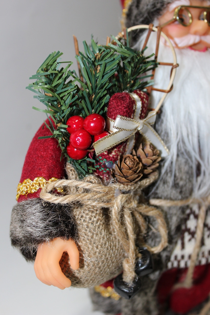 Дед Мороз / Санта Клаус фигурка под елку, арт. 121232 (30 см высота) - фото 3 - id-p170244455