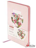 Бизнес-блокнот скетчбук планер в клетку для записей девочек Brauberg Vista Love is A6 112094 розовый блокнотик