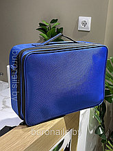 Сумка для косметики, портфель  визажиста жен «CALZETTl» синий, большой