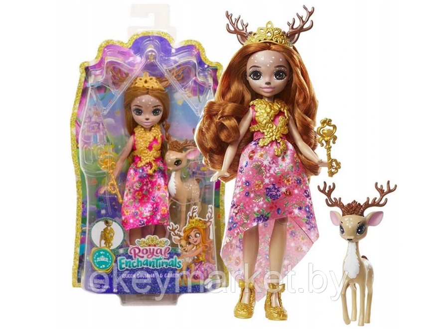 Кукла Enchantimals  Королева Давиана и Грасси GYJ12