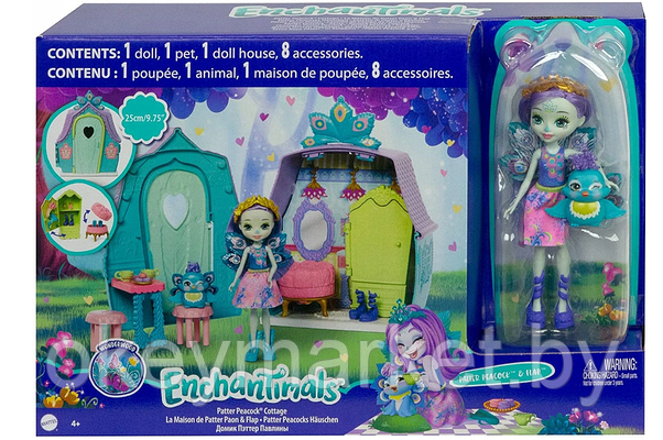 Игровой набор Mattel Enchantimals Домик Пэттер Павлины GYN59, фото 3