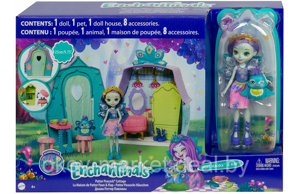 Игровой набор Mattel Enchantimals Домик Пэттер Павлины GYN59 - фото 3 - id-p170272546