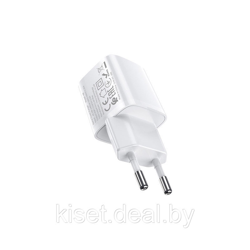 Сетевое зарядное устройство HOCO N8 12W 2хUSB белый + кабель microUSB - фото 2 - id-p170243381